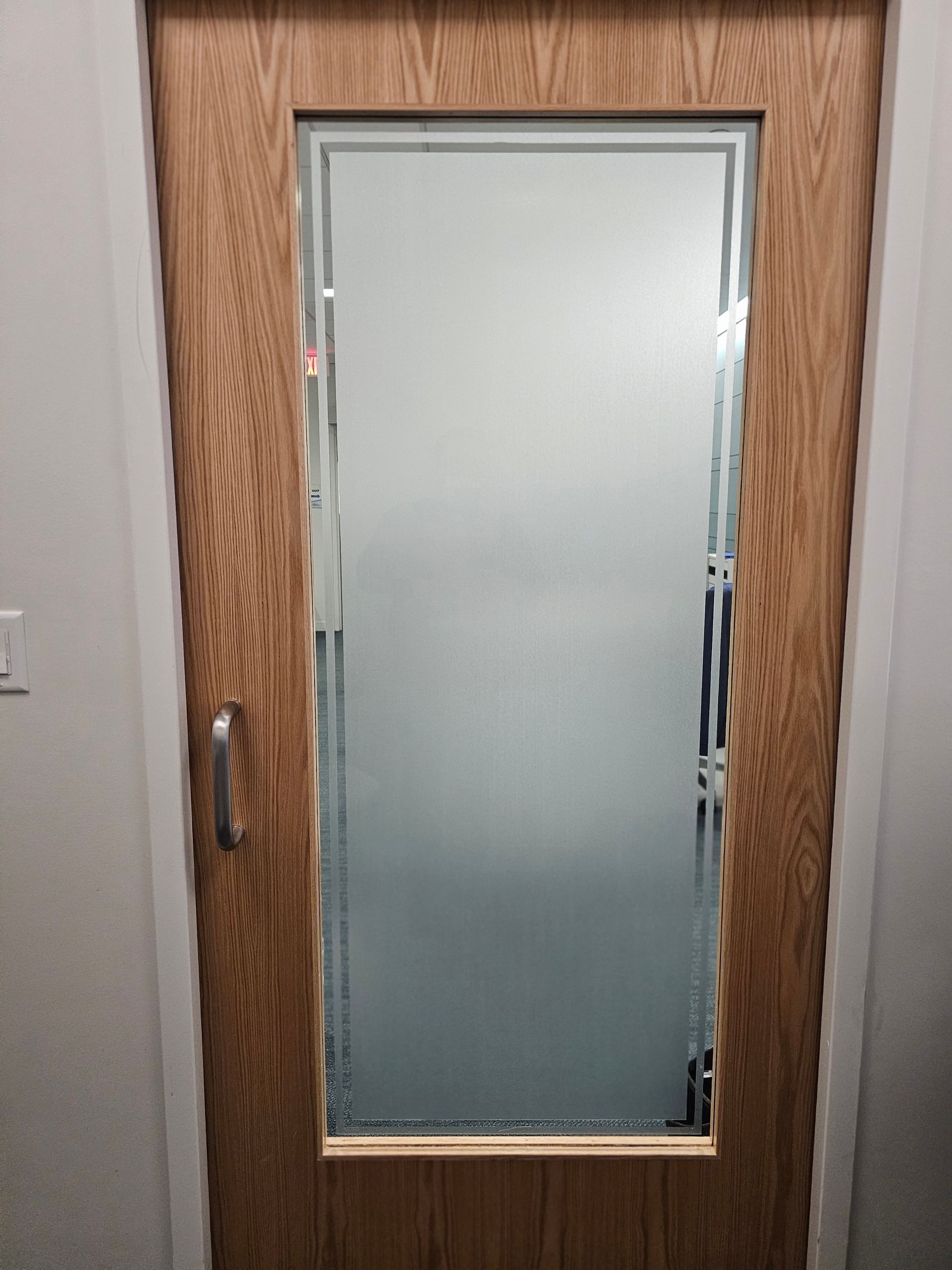 decorative film office door