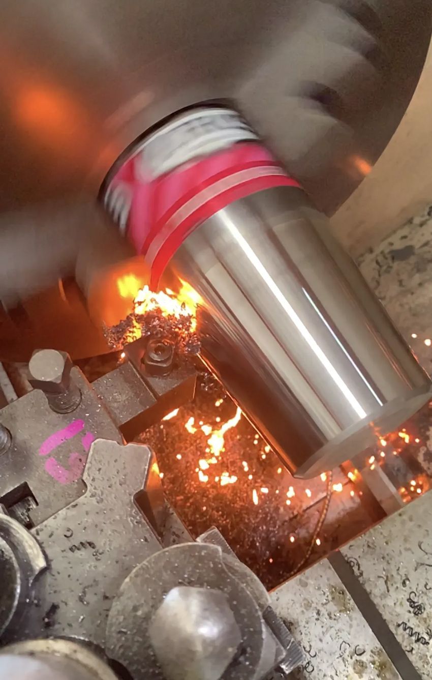 A Stainless Steel is Being Cut by a Machine — Hardarc Engineering in Gympie, QLD