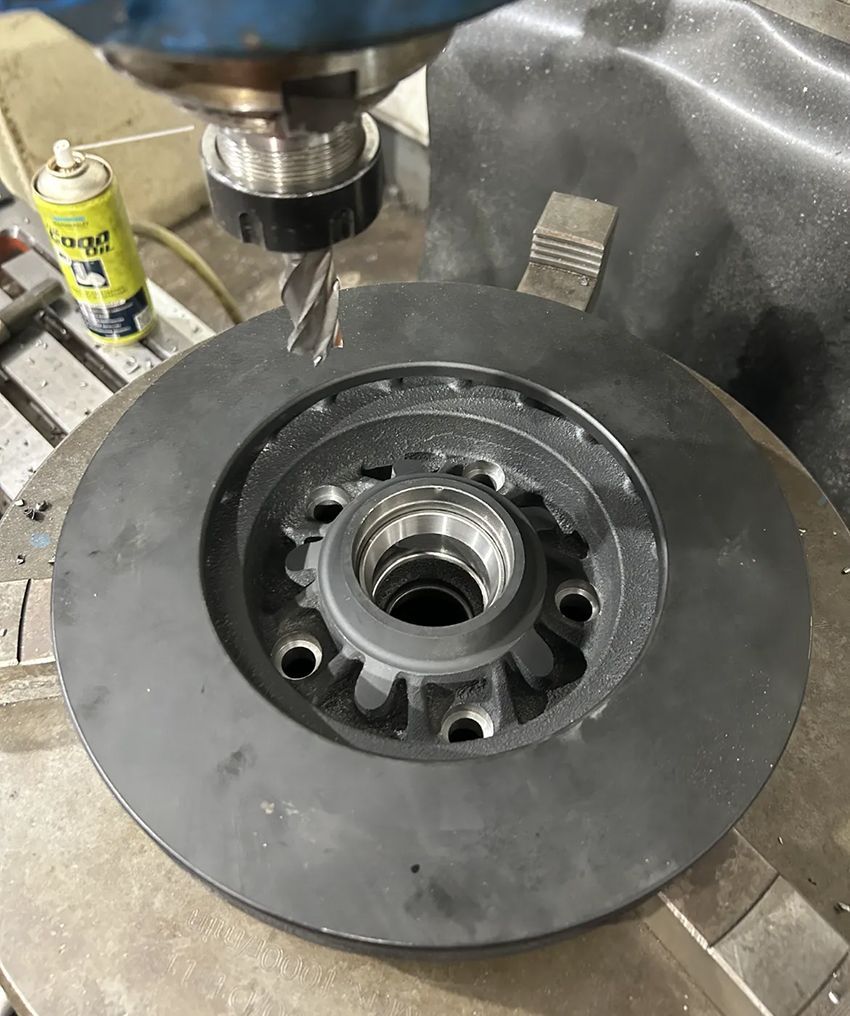 A Close Up of a Brake Disc on a Machine — Hardarc Engineering in Harvey Bay, QLD
