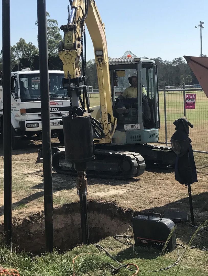 Creating a Hole for Piling — Hardarc Engineering in Coolum Beach, QLD