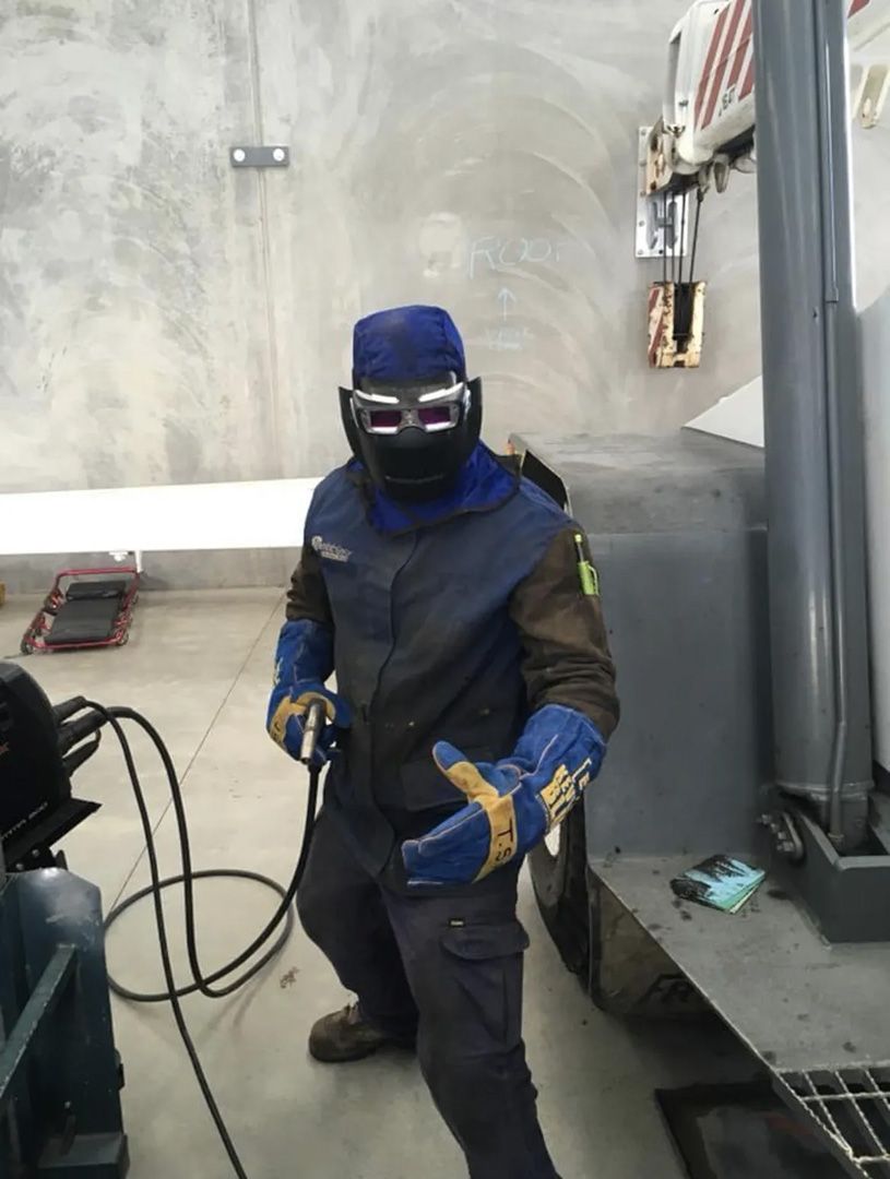 Man in Welding Gear — Hardarc Engineering in Coolum Beach, QLD