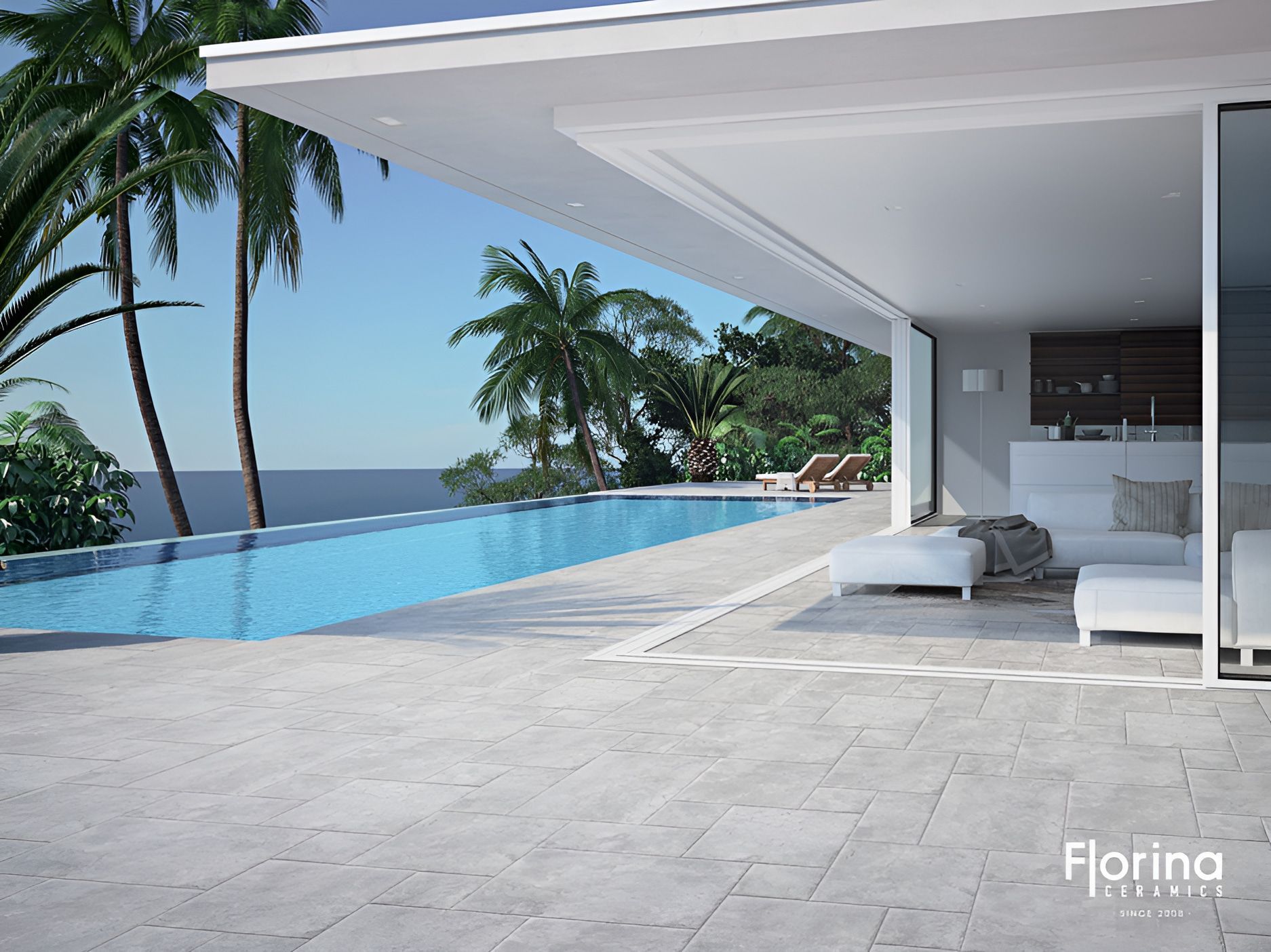 A House With A Swimming Pool And A View Of The Ocean — Mid Coast Tiles Urunga In Urunga, NSW