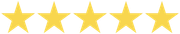 A row of yellow stars on a white background.