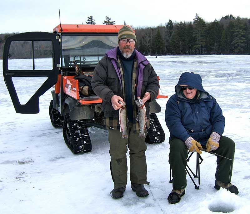 Men Fishing on Ice