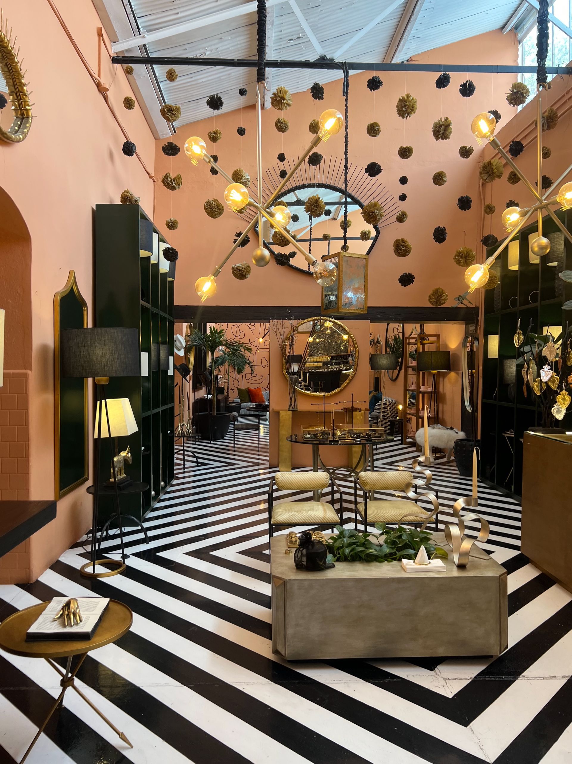 A furniture showroom with exclusive pieces of furniture, lamps and accessories in San Miguel de Allende