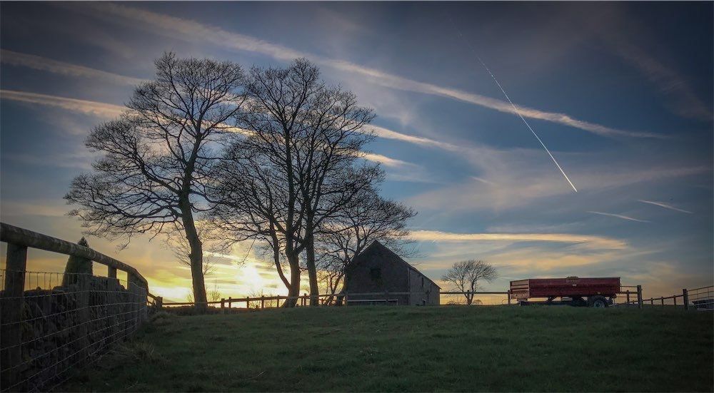 Sun Rise Staffordshire Moorlands Hill Farm