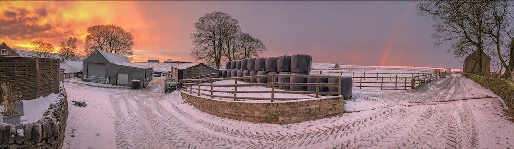 Winter scene on the farm 2017 Staffordshire Moorlands