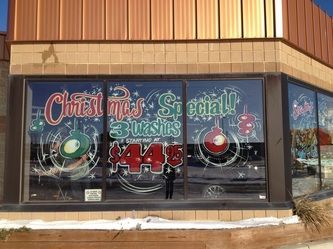 A store front with a sign that says christmas special