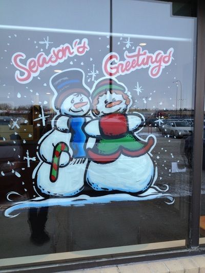 Christmas Window Painting Designs