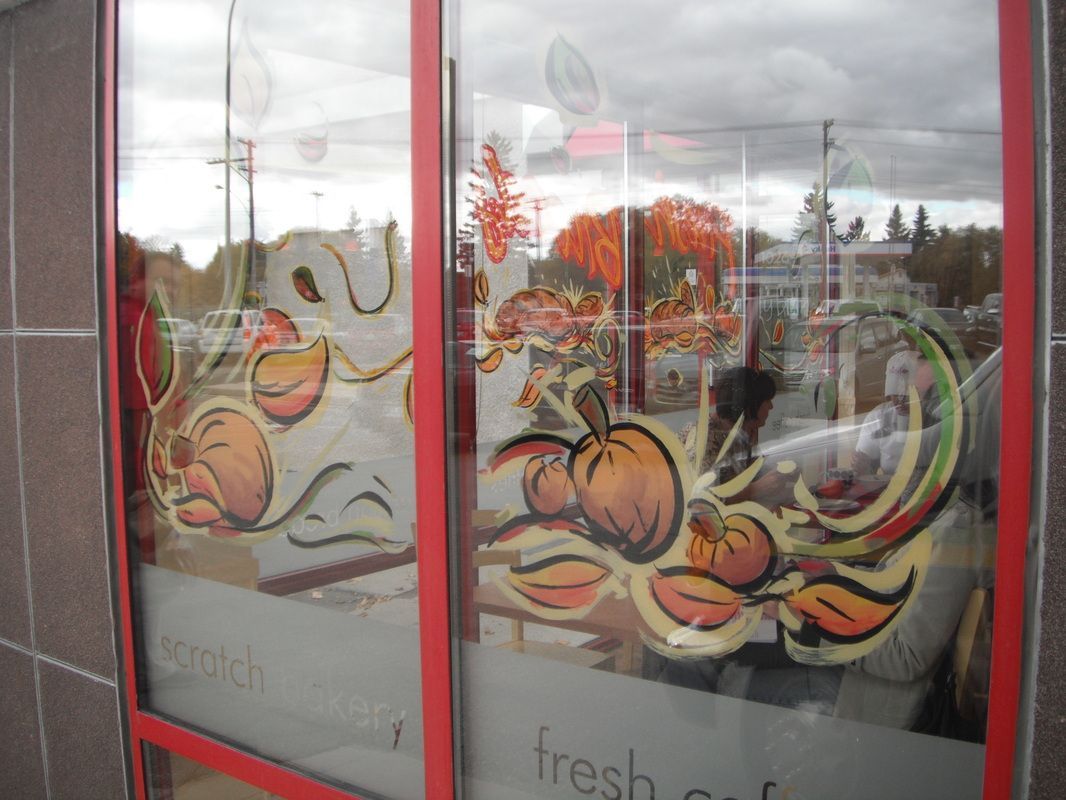 Fall Window Painting Designs