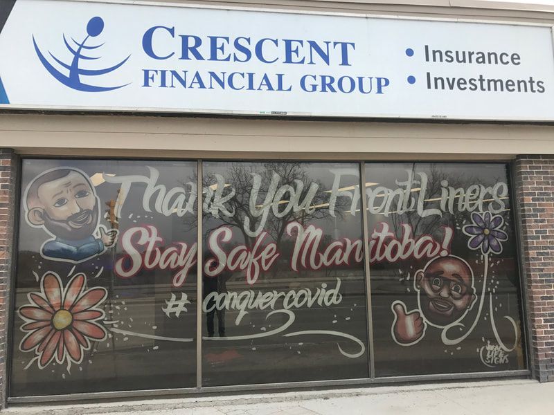 A store front with a sign that says crescent financial group