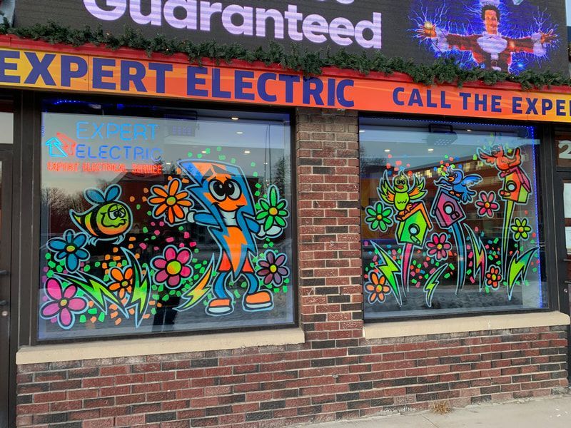 Spring Window Painting