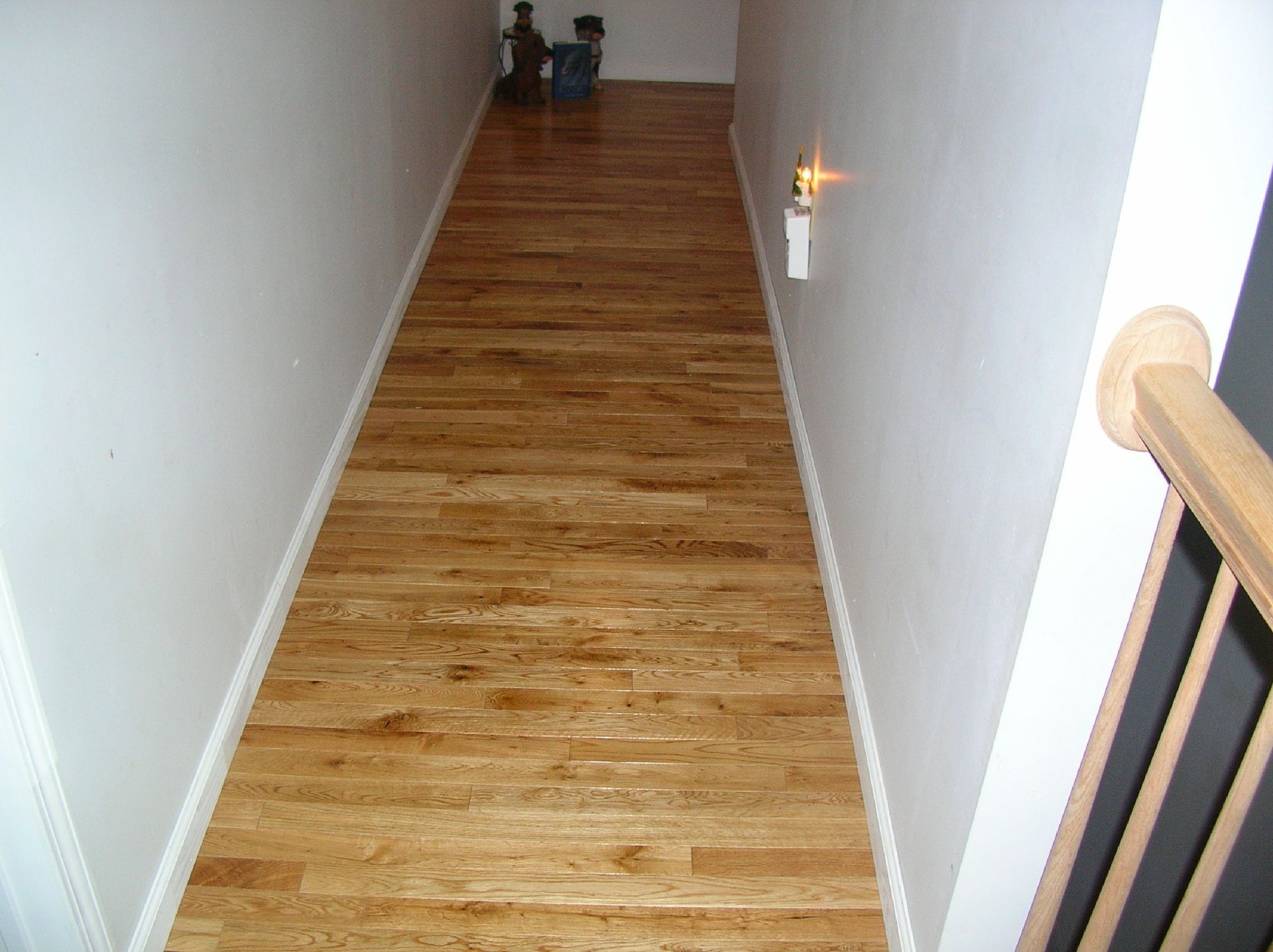 Hardwood flooring installed
