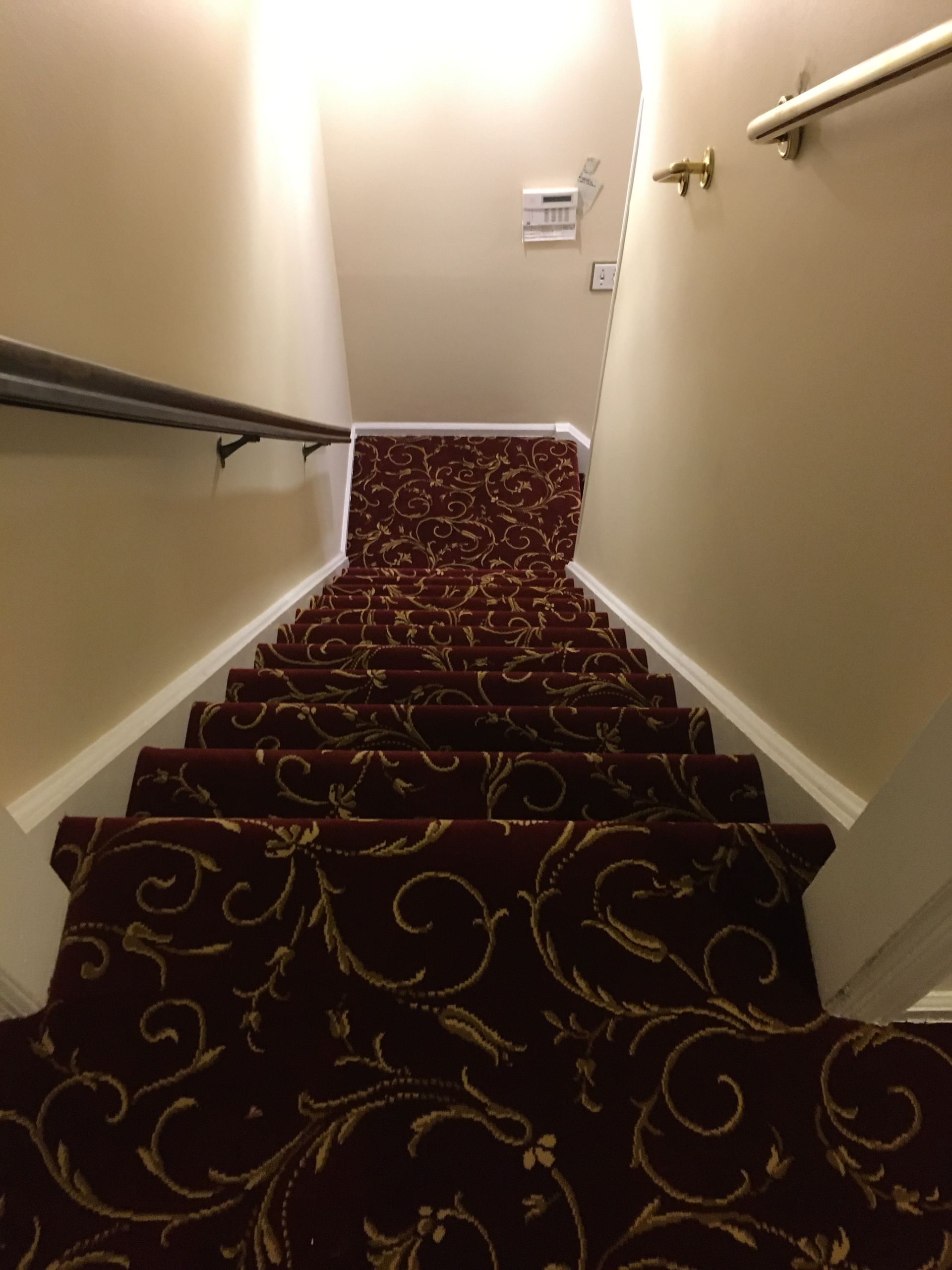 Installed print carpet