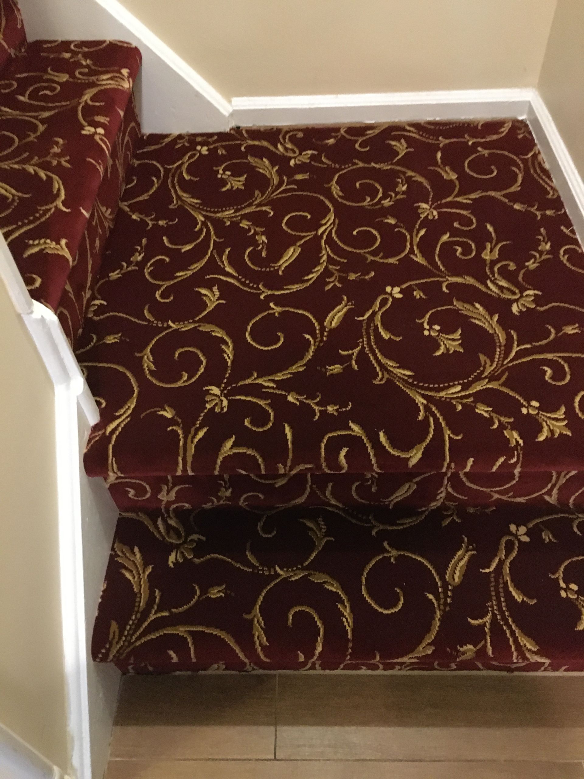 Installed print carpet