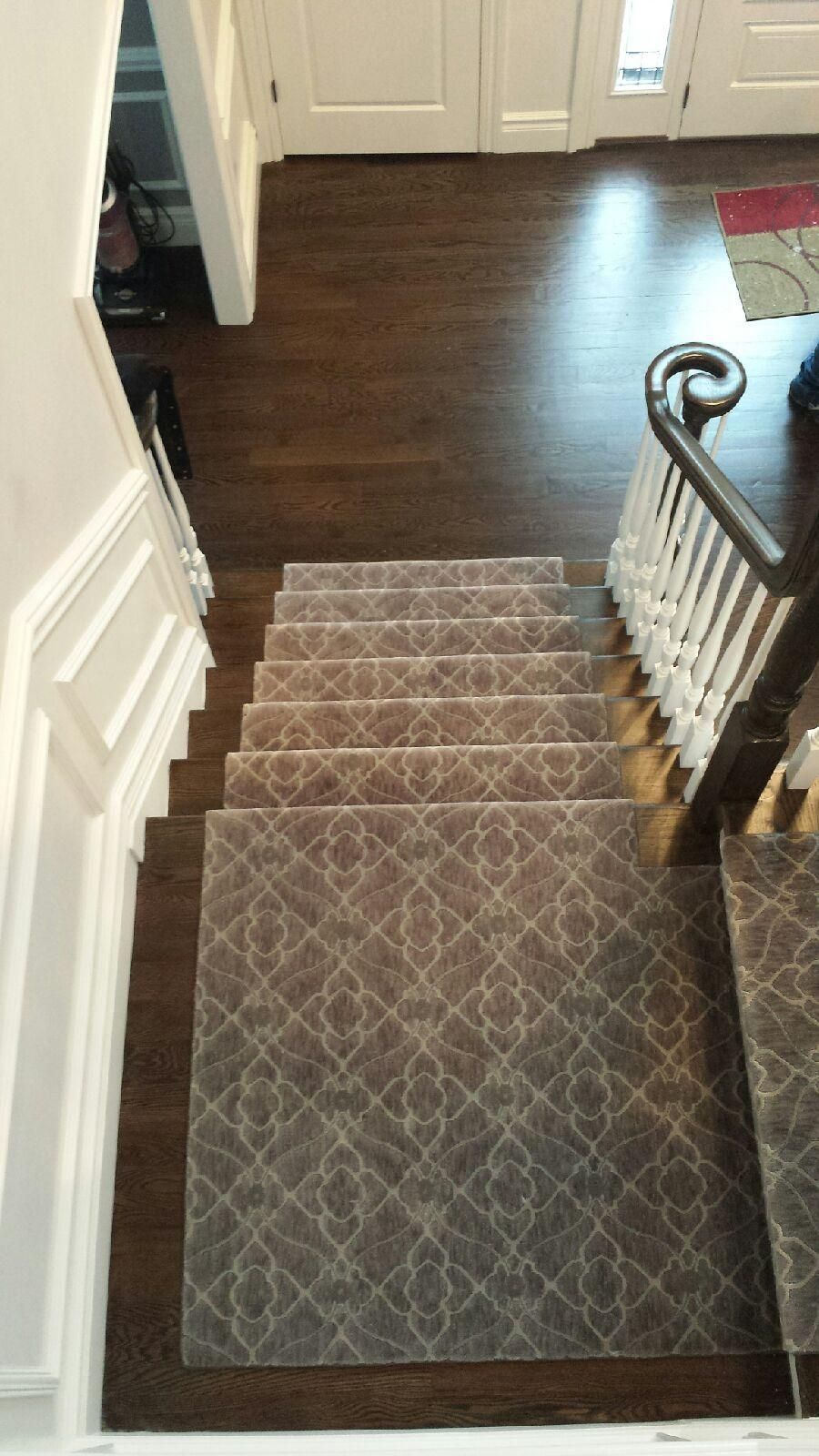 Stair runner -custom carpet and wall to wall hall installation