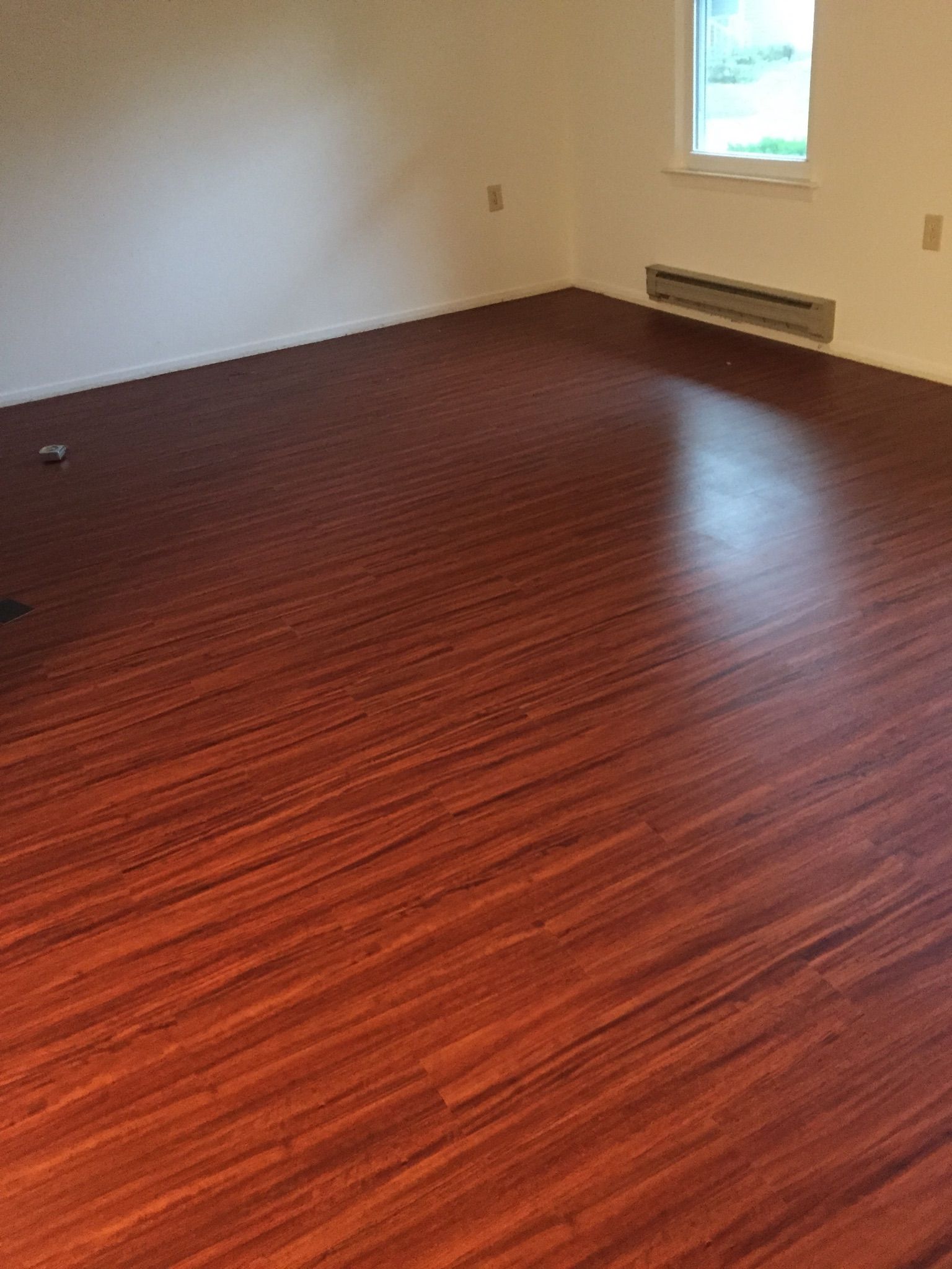 Hardwood flooring installed