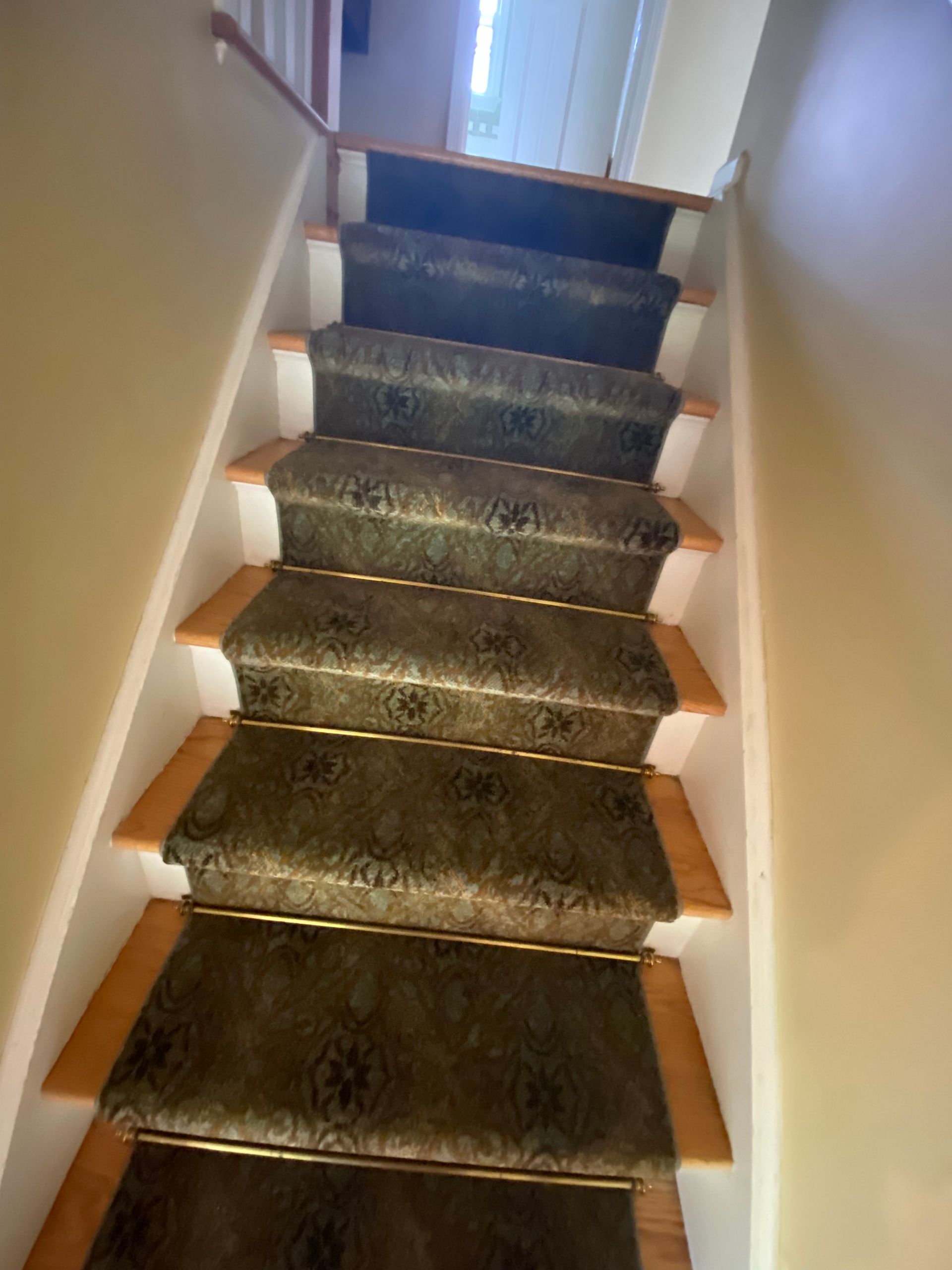 Carpet runner with rods