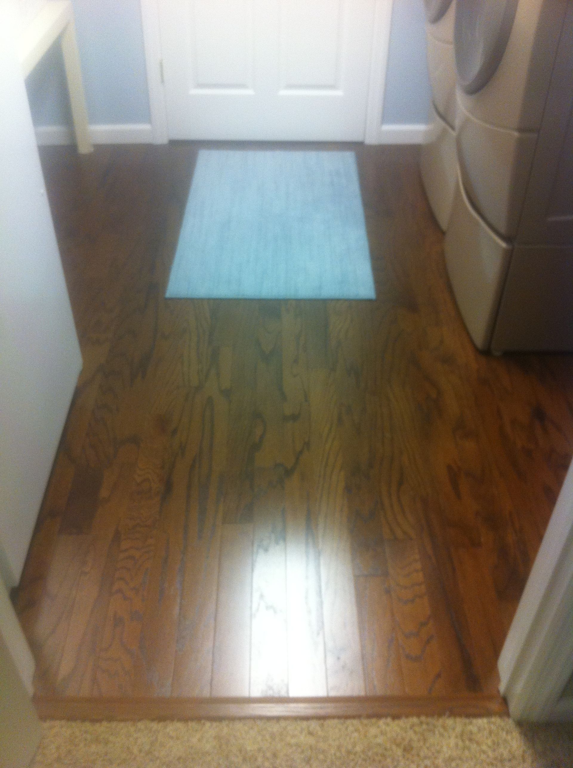 Hardwood flooring installed