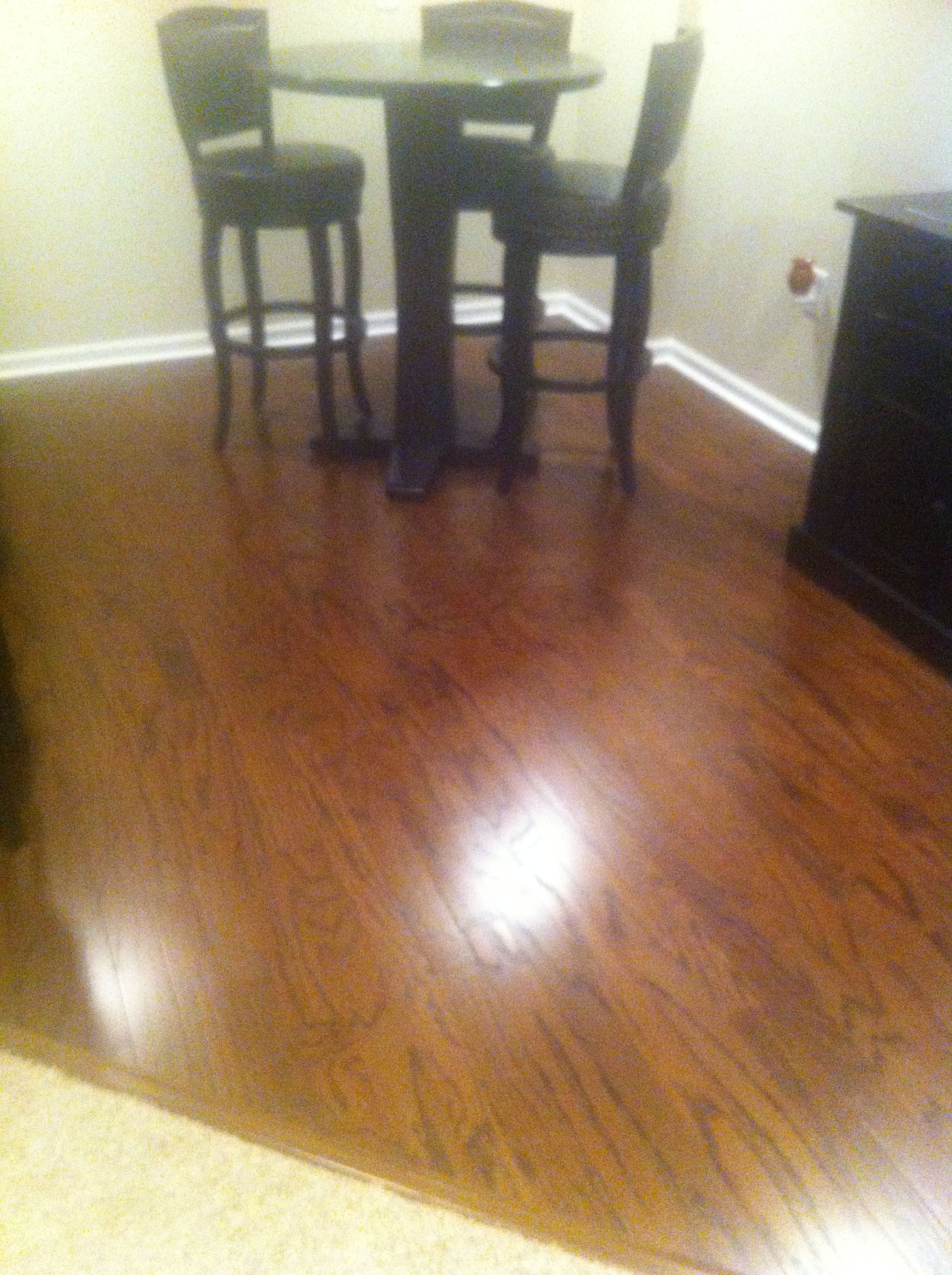 Hardwood flooring installed