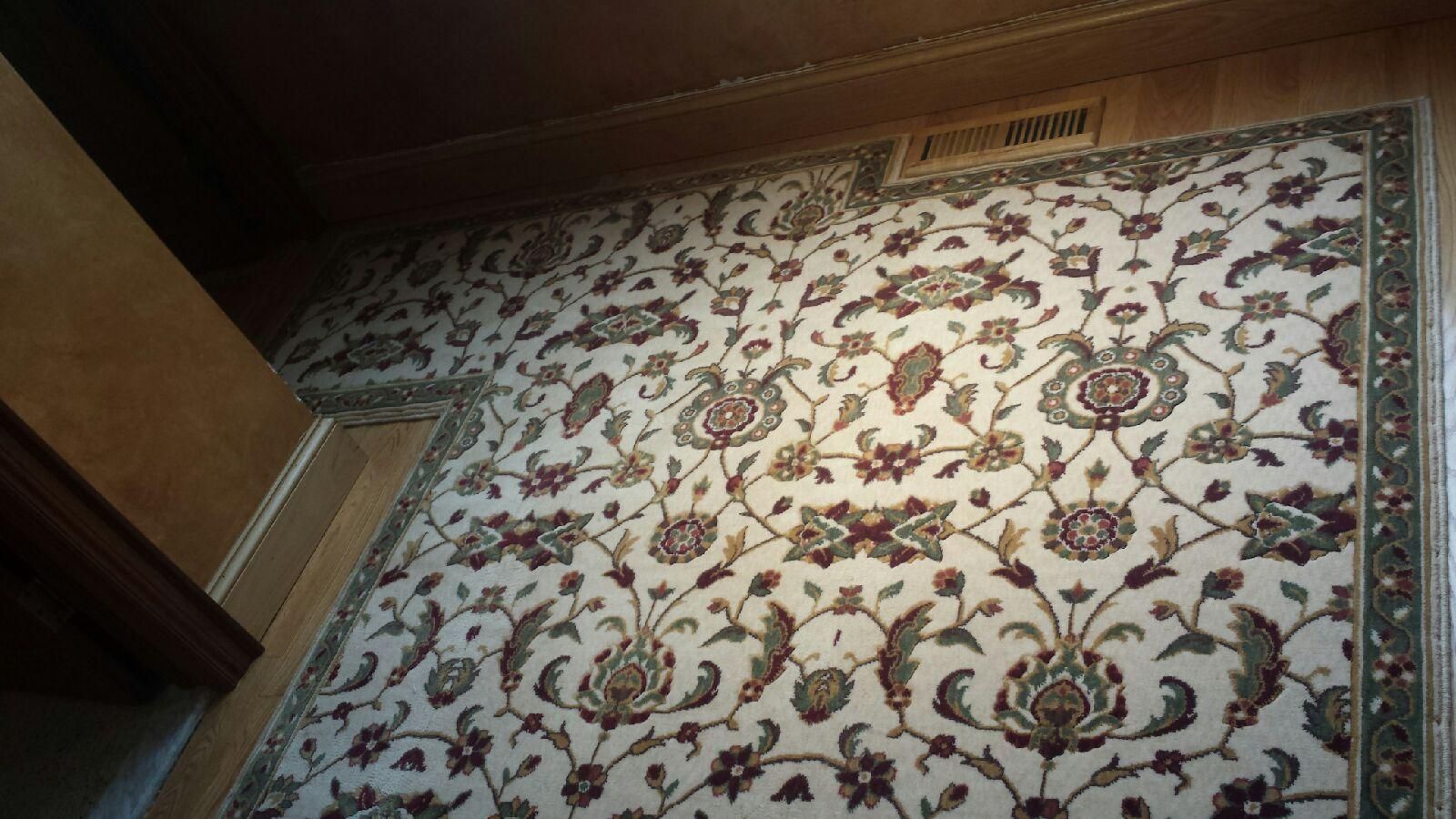 Stair runner -custom carpet and wall to wall hall installation