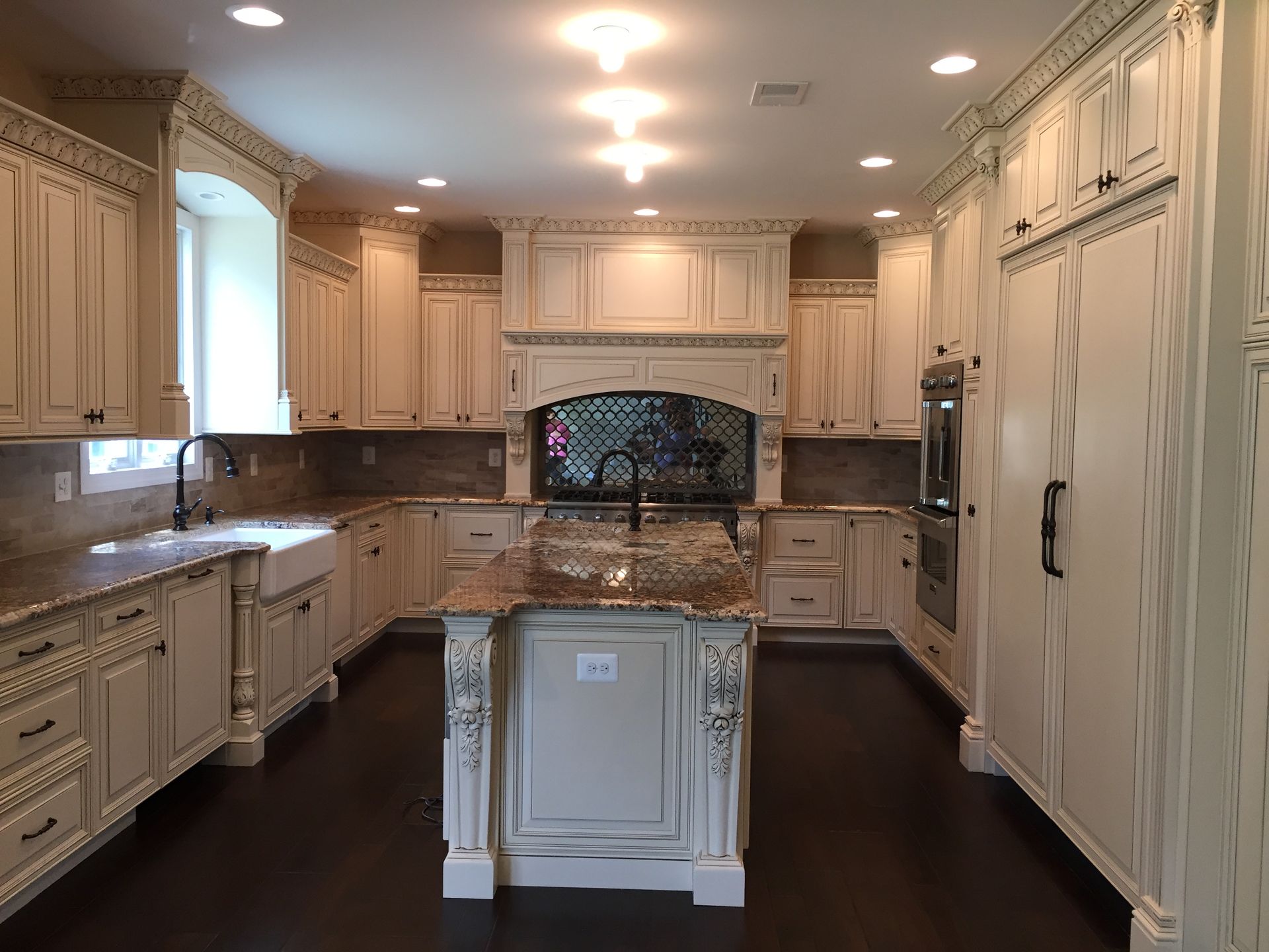 Hardwood flooring installed