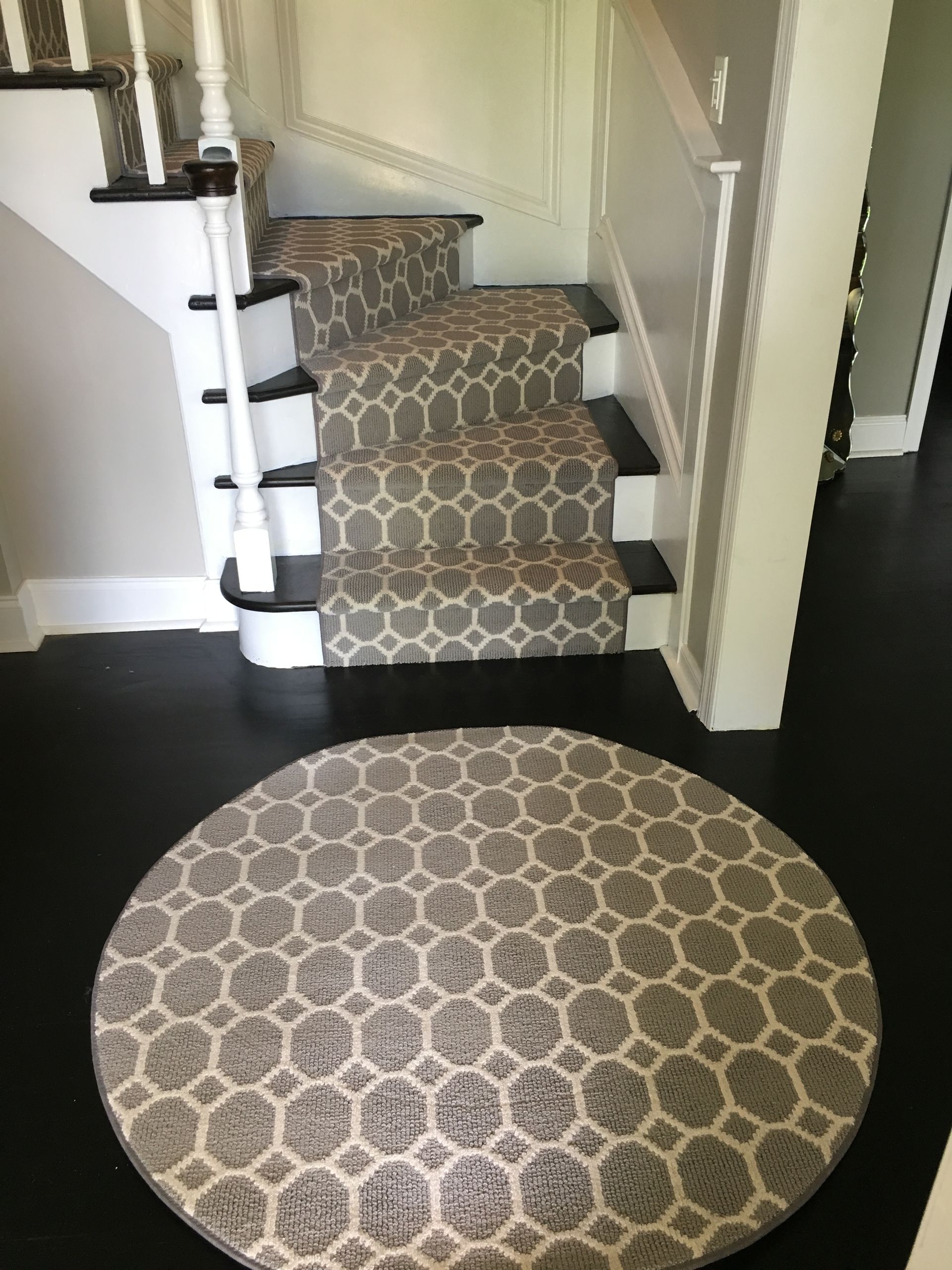 Stair runner -custom carpet with custom area rug