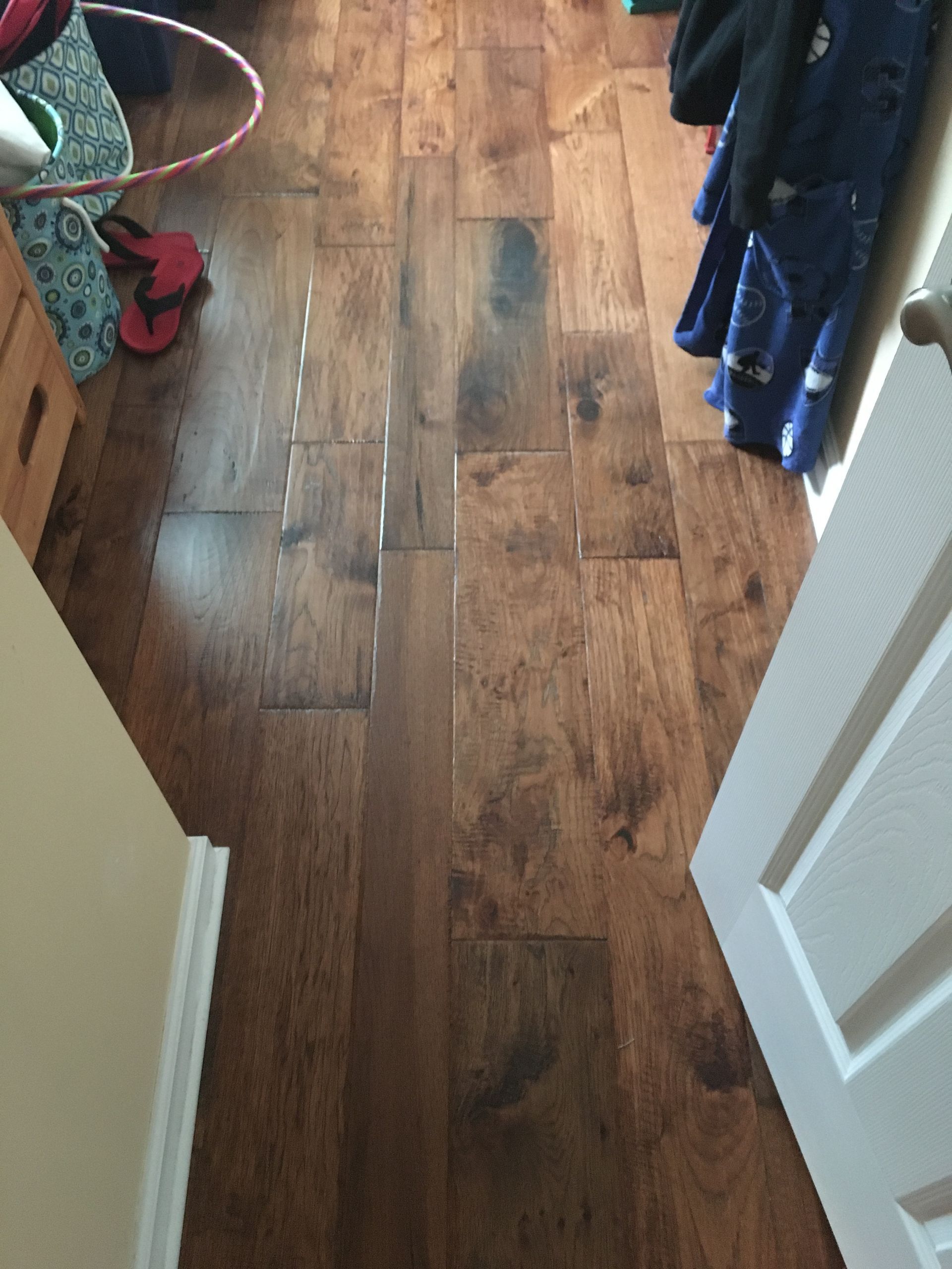 Random width hardwood flooring