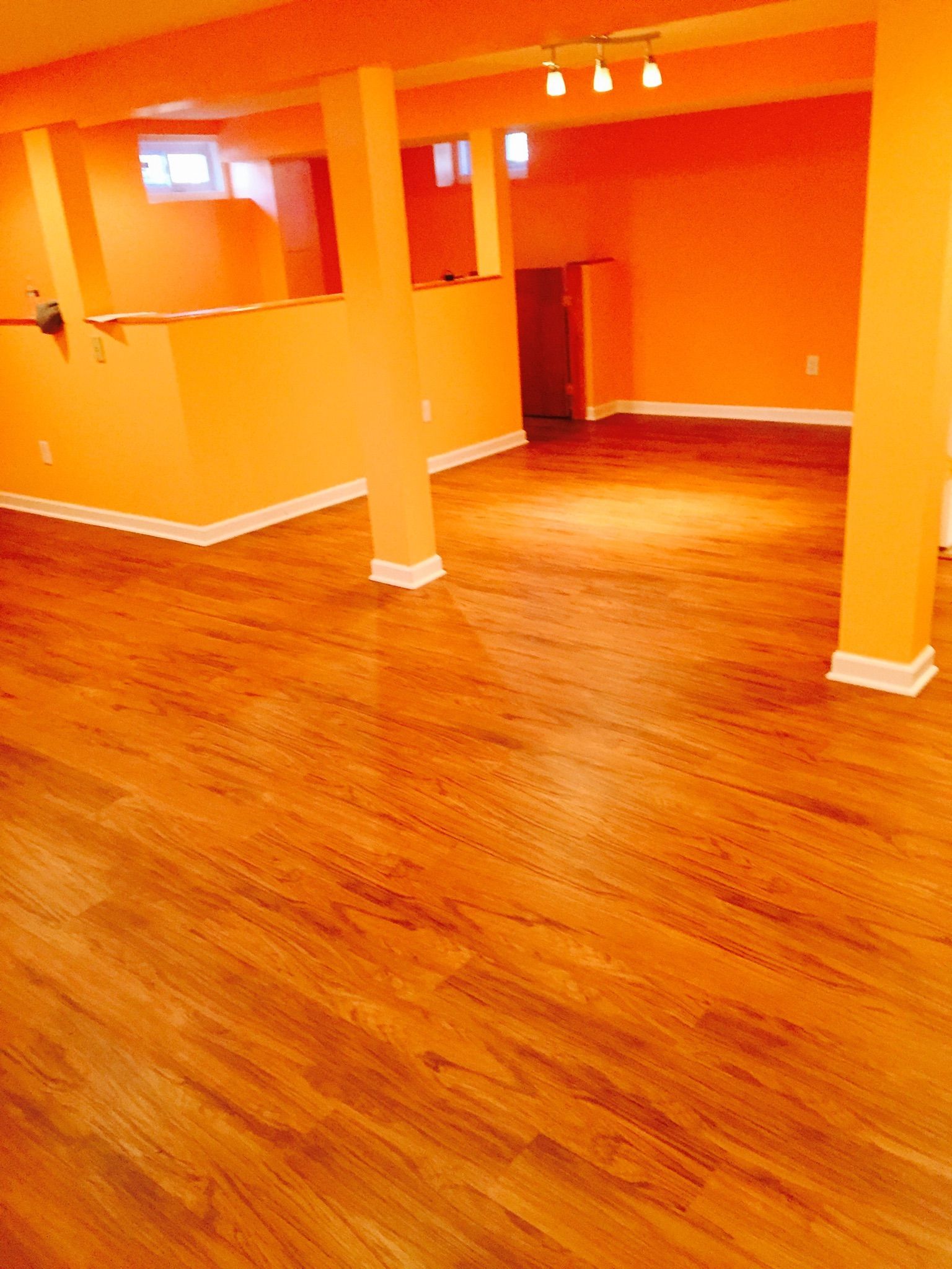 Hardwood flooring installed