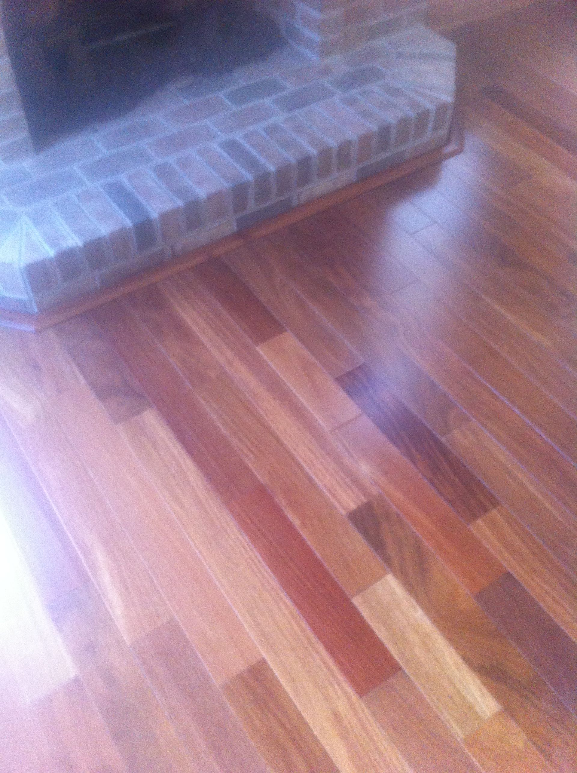 Hardwood flooring installed