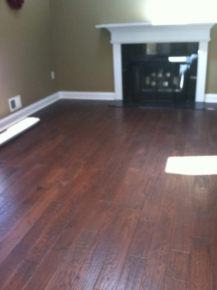 Hardwood flooring installed
