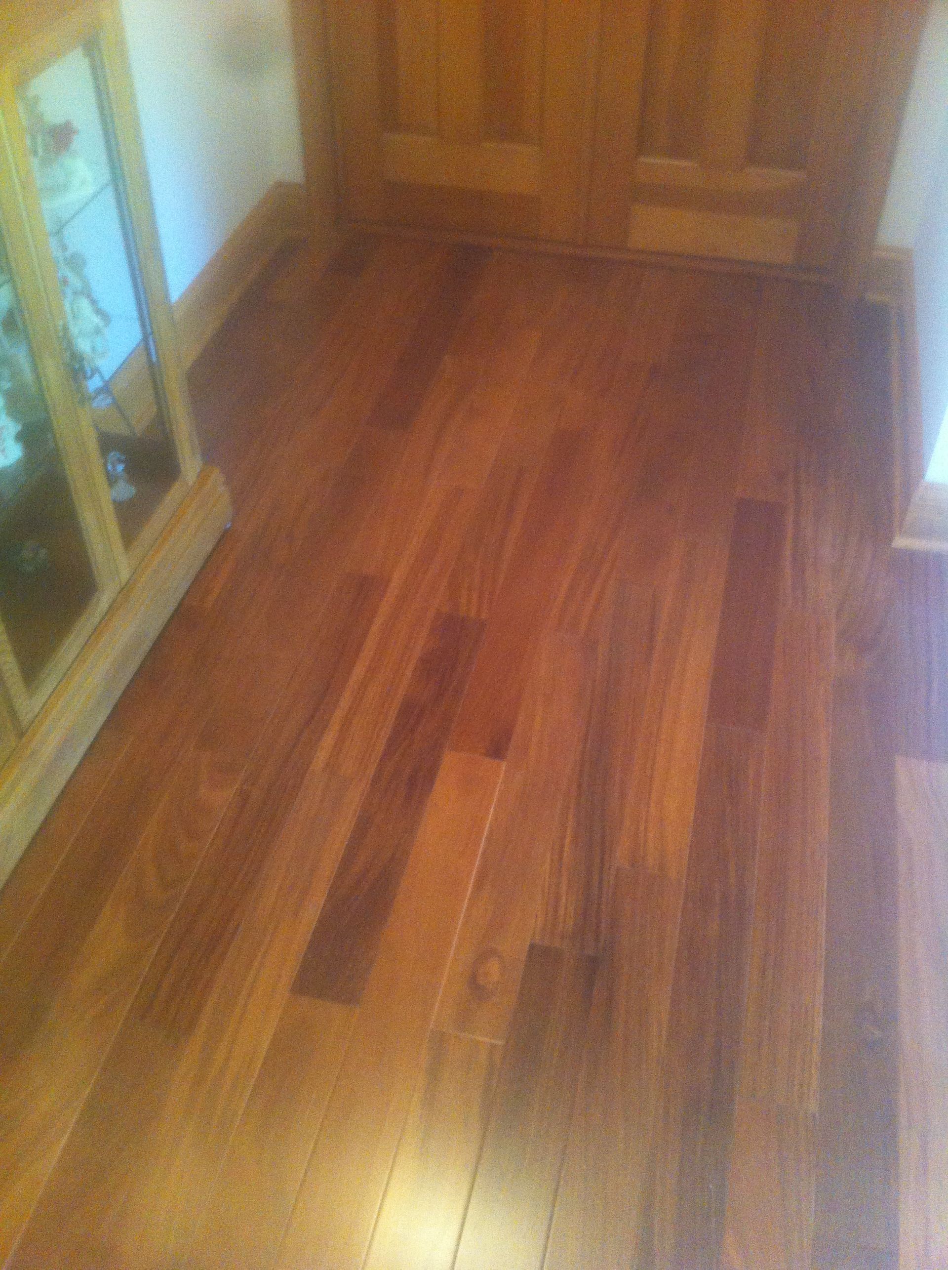 Hardwood flooring installed