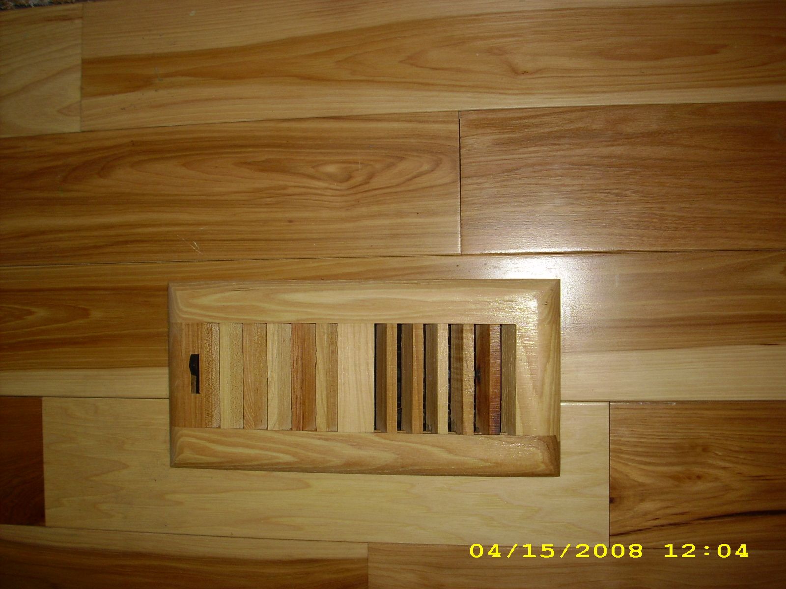 Solid hickory hardwood flooring