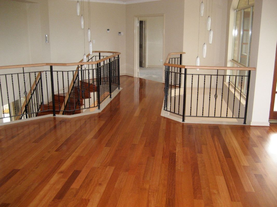 Hardwood flooring installed