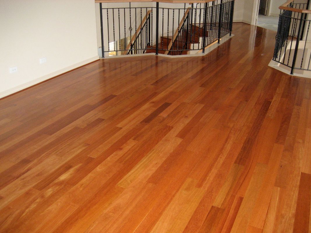 Hardwood flooring installed