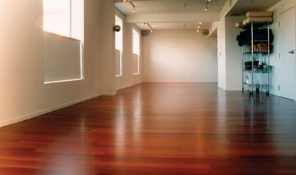 Hardwood flooring installed