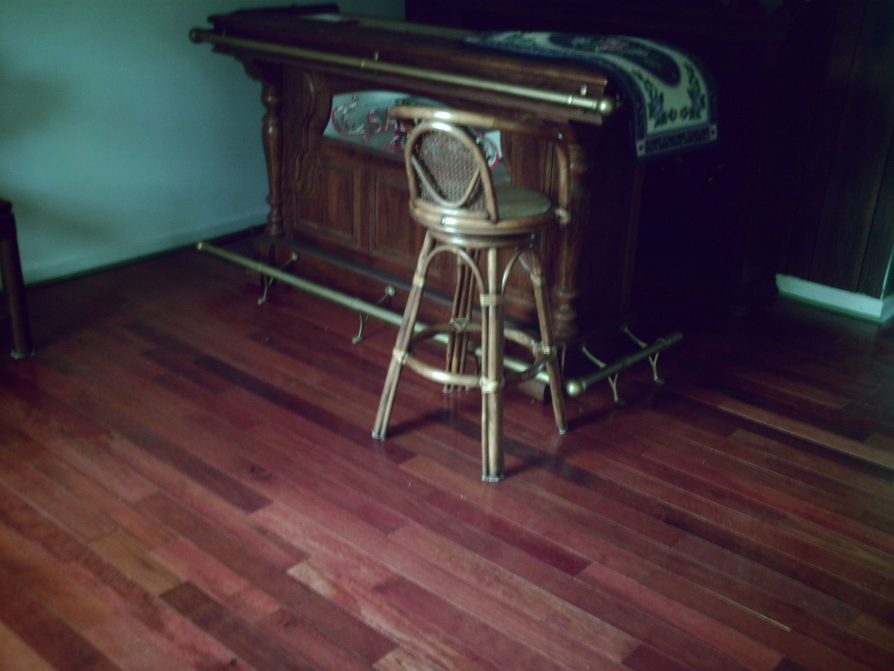 Hardwood flooring installed