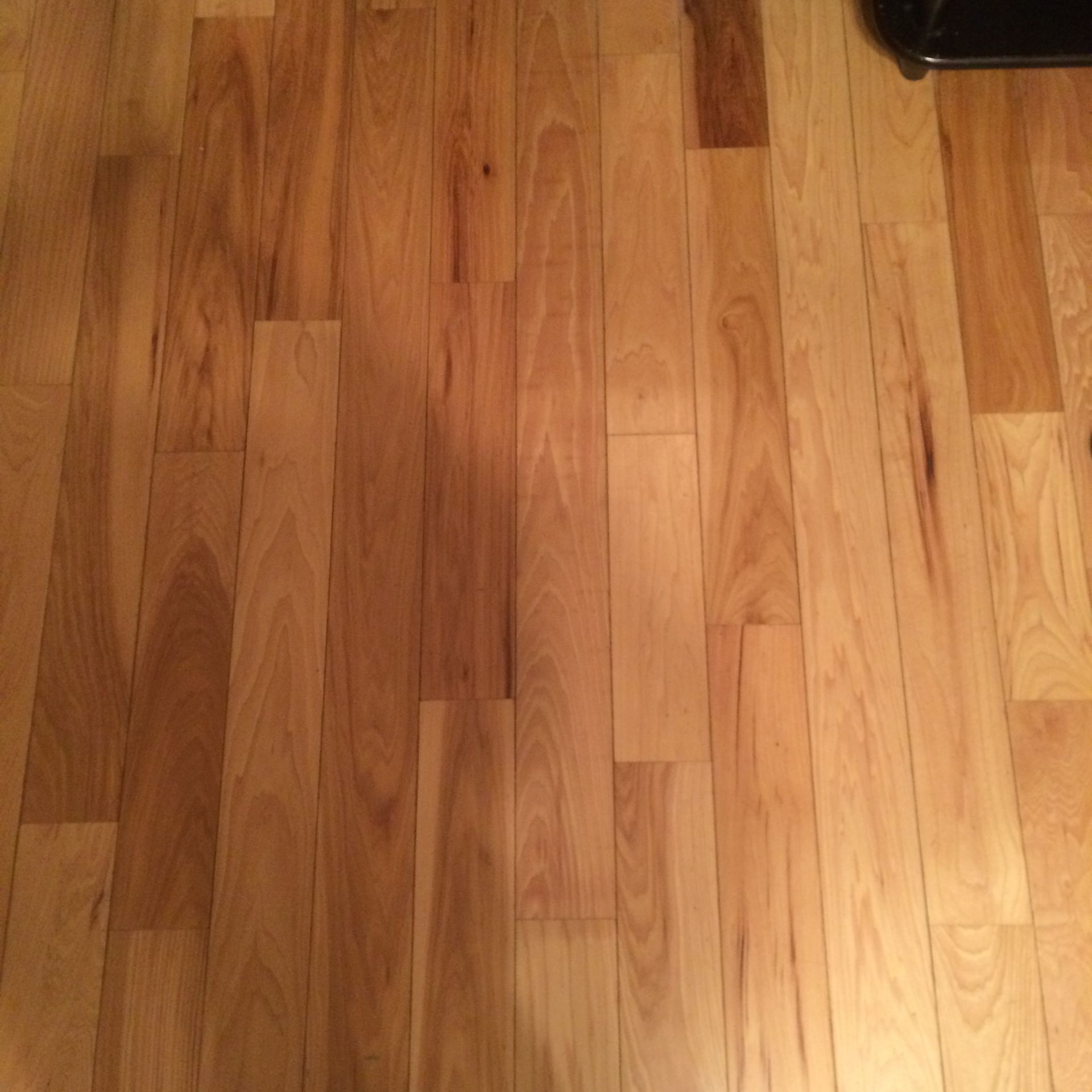 Hardwood flooring installed