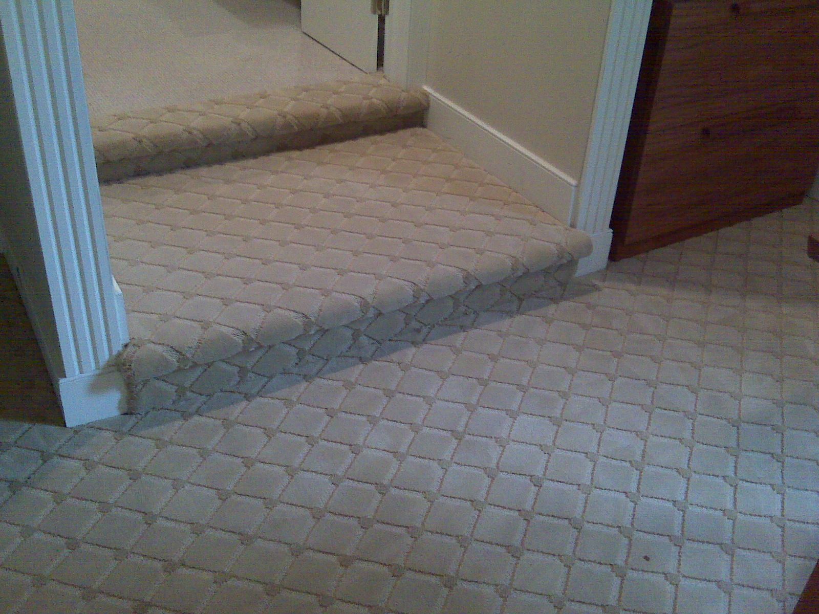 Installed print carpet
