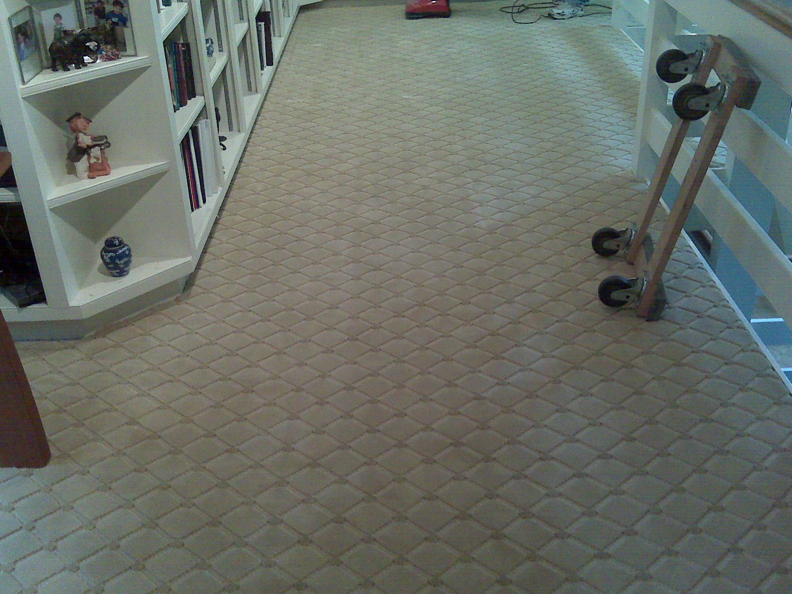 Installed print carpet