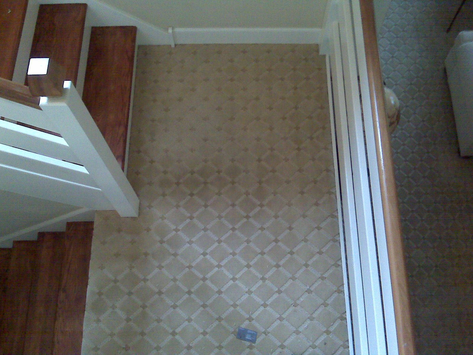 Installed print carpet