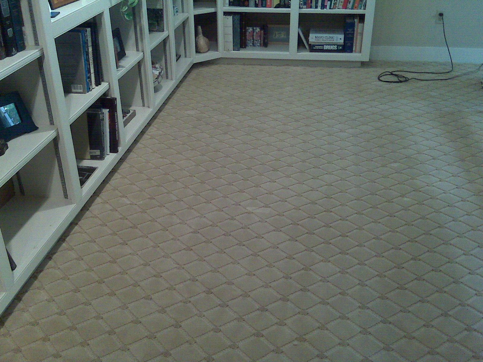 Installed print carpet