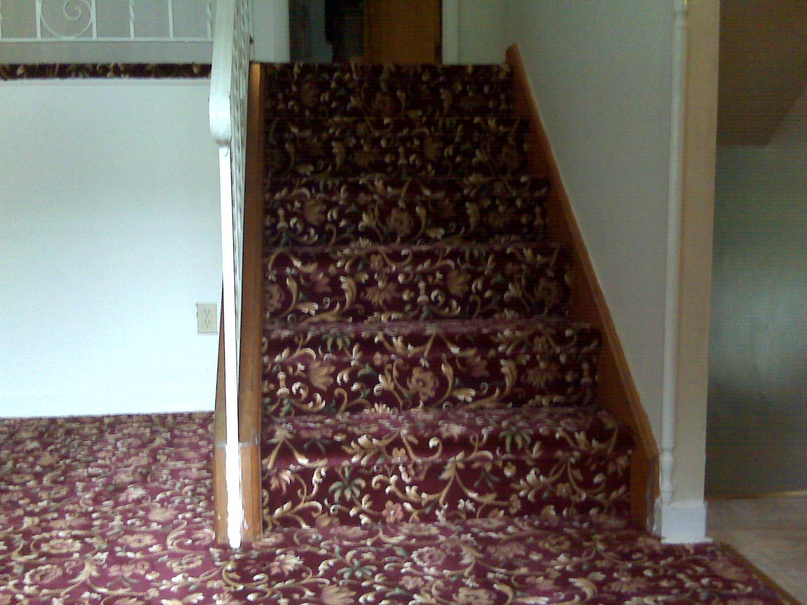Installed print carpet