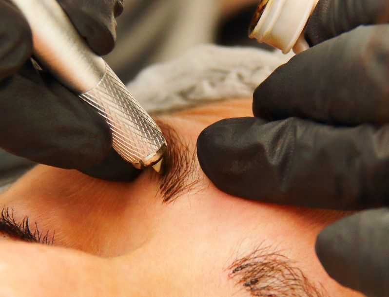 The Tattoo Removal Clinic microblading to create a semi-permanant tattoo