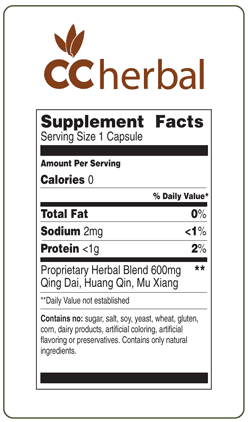 cc herbal ulcerative colitis help label