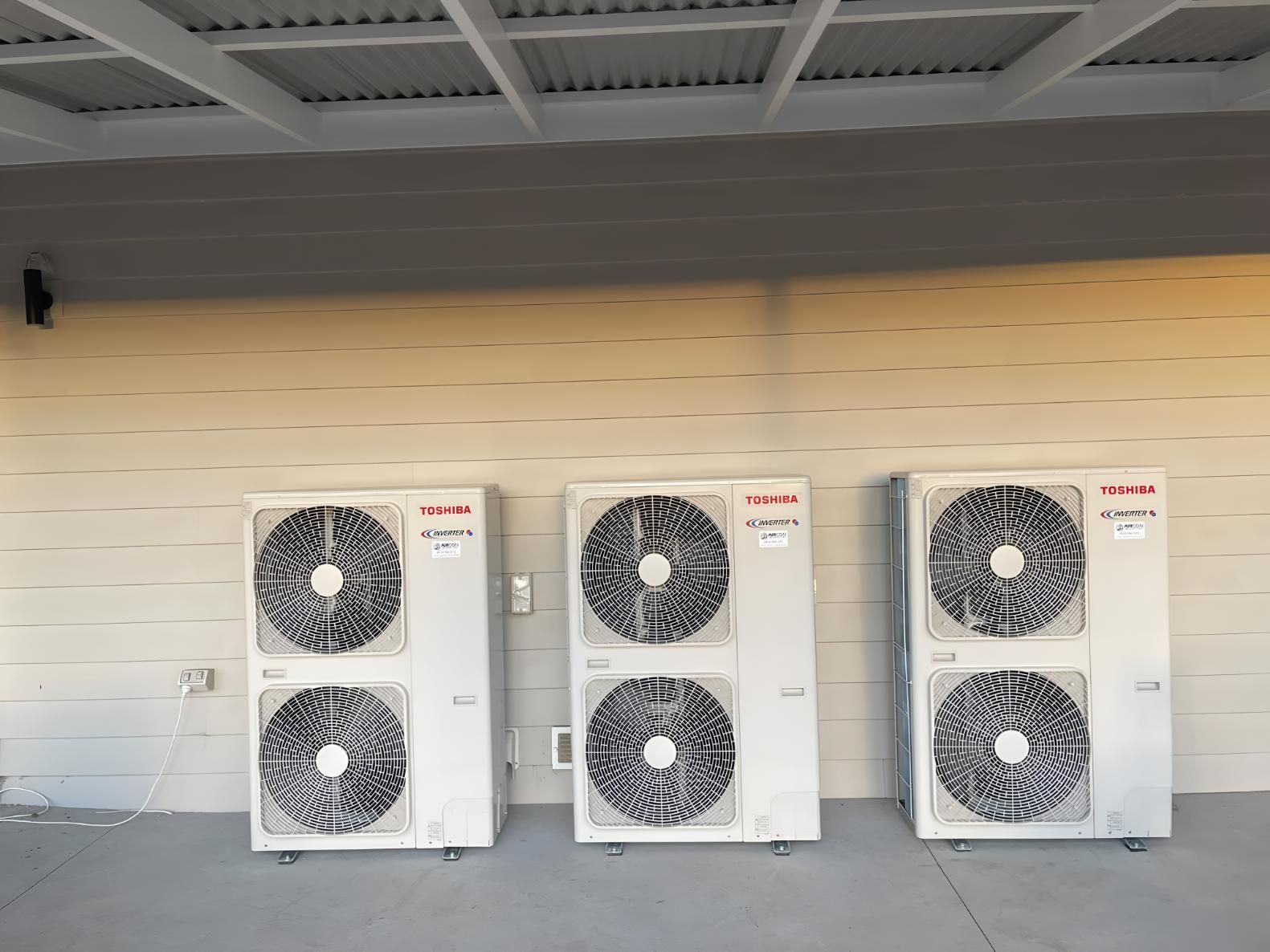 A Bunch of Installed Air Conditions