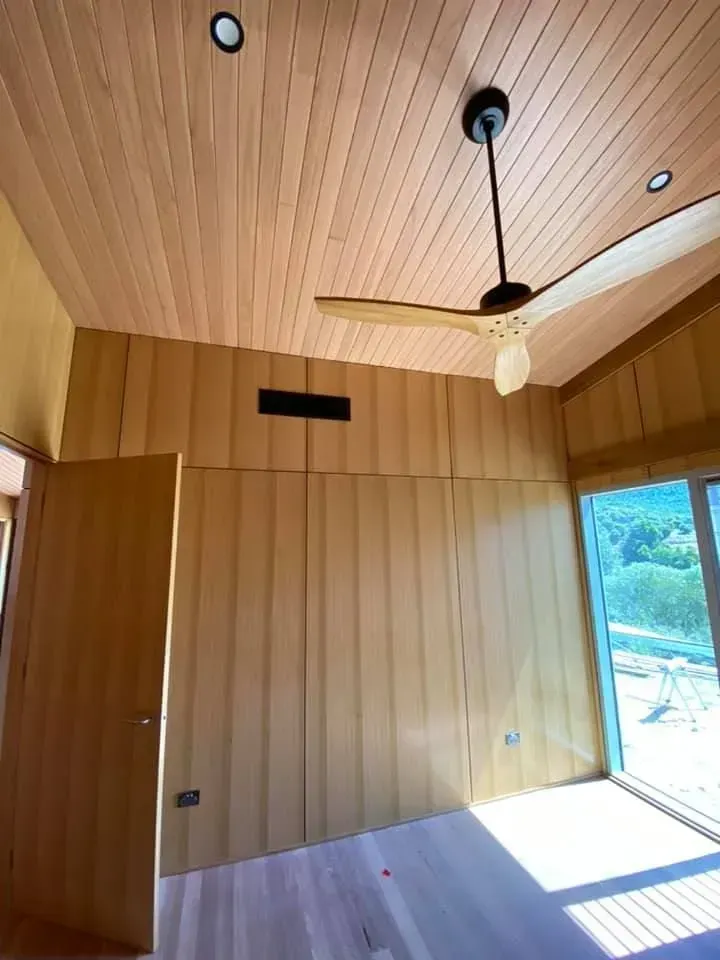 Wooden Paneled Room With Natural Light