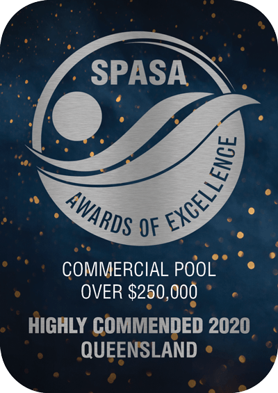 SPASA Award QLD Commercial Pool up to $250,000 – Gold Winner 2020 & 2021