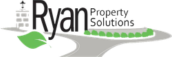 The logo for ryan property solutions shows a road and a house.