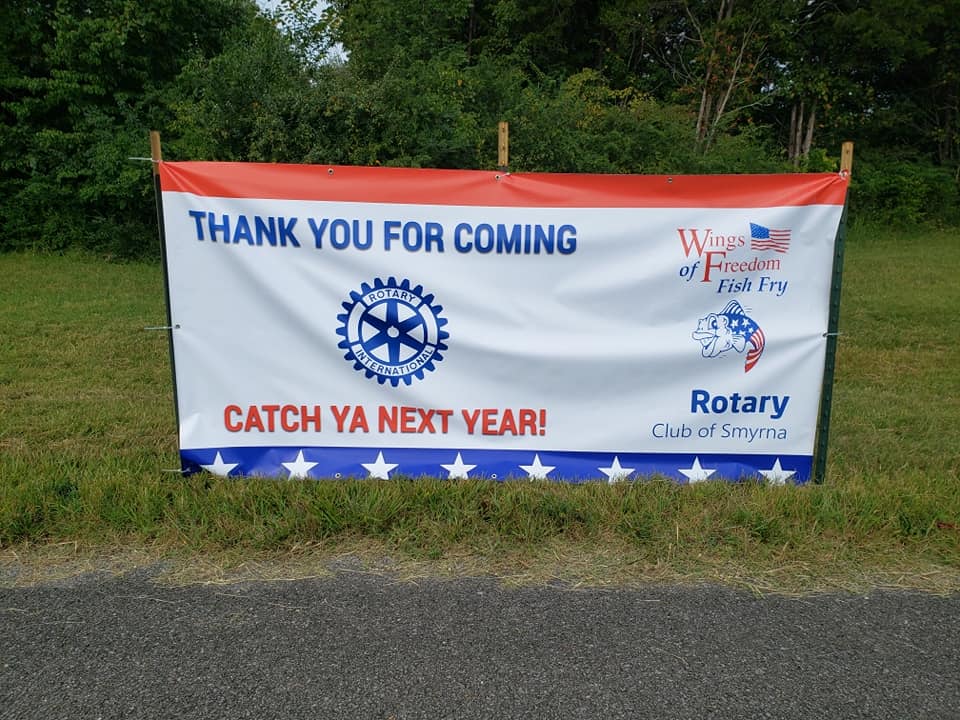 A sign that says thank you for coming catch ya next year